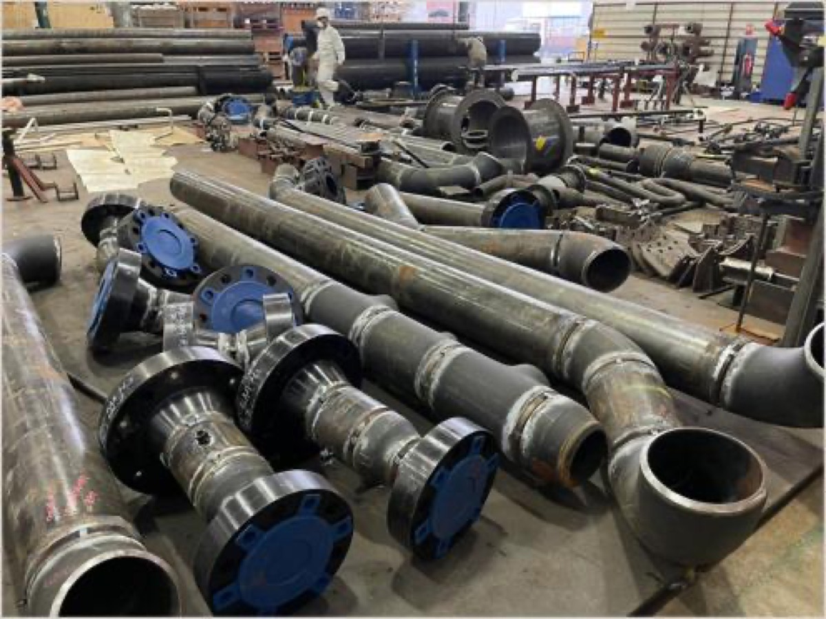Marine piping systems prepared for vessel installation